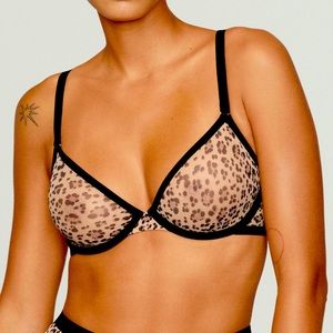Cuup The Plunge Leopard Print Bra